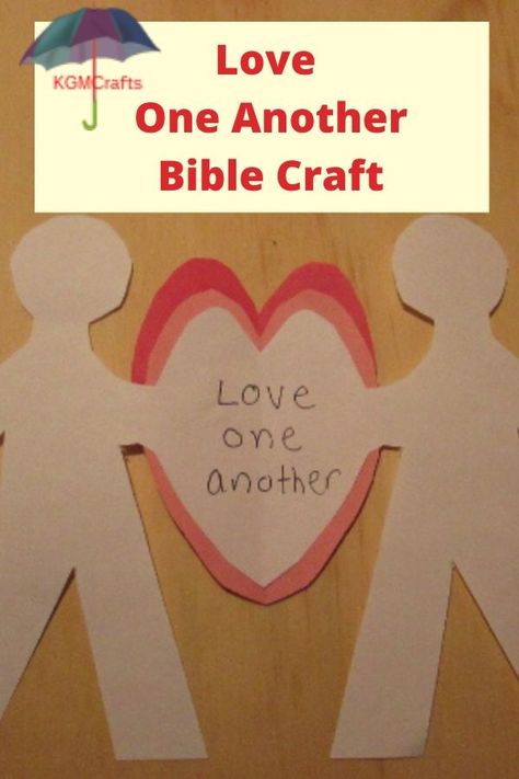 Christian Love Crafts For Kids, Sunday School Love Crafts For Kids, Valentines Day Bible Crafts For Kids, Loving Others Craft, Love And Obey God Craft, Love God Love Others Craft, Love One Another Activity, Christian Valentine Crafts For Kids, God Loves Everyone Craft