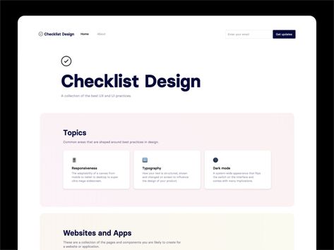 Checklist Design 2.0 Homepage by George Hatzis on Dribbble Checklist Design, Web Design Inspiration Portfolio, Wireframe Design, Desktop Design, Ui Design Website, Portfolio Website Design, Ux Design Inspiration, List Design, Homepage Design