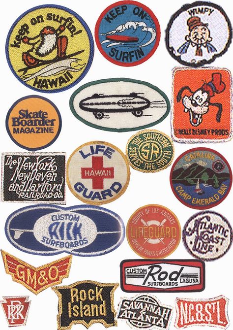 Patches Graphic Design, Patch Graphic Design, Patch Design Ideas, Retro Patch, Logos Retro, Vintage Logos, Custom Rods, Vintage Patches, Illustration Style