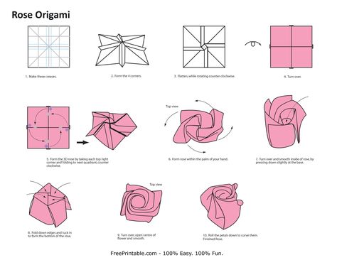 18 Easy Ways How To Make Paper Flowers Step By Step With Pictures Rose Drawing Tutorial, Origami Instructions Easy, Rose En Origami, Easy Origami Rose, Origami Flower Bouquet, Paper Origami Flowers, Easy Origami Flower, Origami Flowers Tutorial, Box Origami