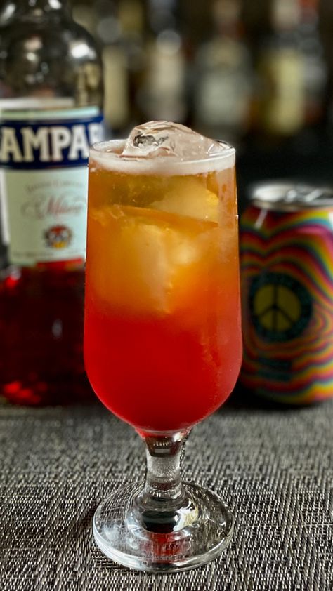 Campari Spritz, Campari Cocktails, Cottage Food, Ipa Beer, Beer Cocktails, Rose Colored Glasses, Craft Cocktails, Drink Recipes, Lemon Juice