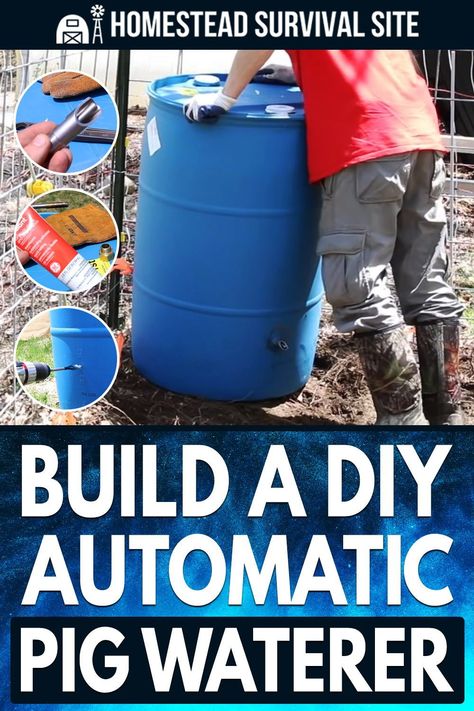 Water For Pigs, Diy Pig Water Trough, Pig Pool Ideas, Pig Mud Pit, Pig Watering System, Pig Fencing Ideas, Automatic Pig Waterer, Building A Pig Pen, Hog Waterer Diy