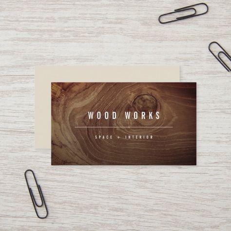 Interior Design Business Card, Business Card Fonts, Interior Designer Business Card, Wooden Business Card, Blue Business Card, Wood Furniture Design, Visiting Card Design, Business Card Inspiration, Minimalist Business Cards