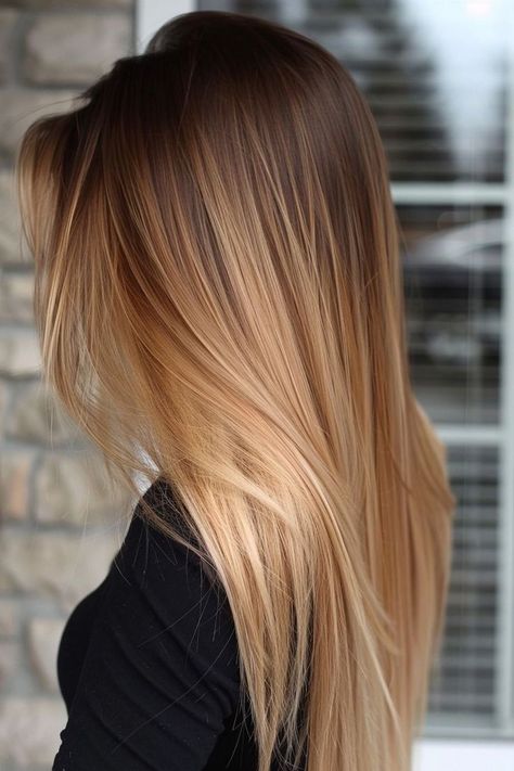 Honey Blonde Hair Ideas, Balayage Straight Hair, Honey Blonde Hair Color, Blonde Hair Ideas, Honey Brown Hair, Ombre Hair Blonde, Extension Hair, Straight Blonde Hair, Balayage Hair Dark