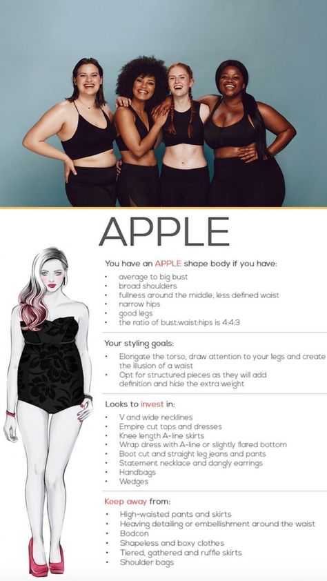 Apple shaped body Apple Body Fashion, Apple Body Shape Clothes, Apple Body Shape Fashion, Apple Body Shape Outfits, Apple Shape Fashion, Apple Body Type, Summer Outfits Plus Size, Apple Shape Outfits, Dress Body Type