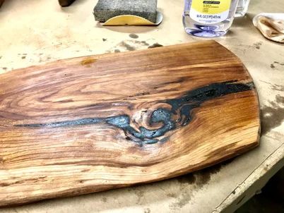 Pallet Charcuterie Board, How To Finish A Charcuterie Board, Charcuterie Board Ideas How To Build Out Of Wood, Charcuterie Board How To Make A Wooden, Live Edge Charcuterie Board Diy, Homemade Charcuterie Board Wood, Walnut Wood Projects, Charcuterie Trays, Cheese Board Diy