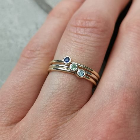 Wedding And Engagement Ring Set, Gemstone Stacking Ring, Birthstone Stacking Rings, Slim Ring, Dainty Wedding, Birthstone Rings, Engagement Ring Inspiration, March Birthstone, Gold Ring Stack