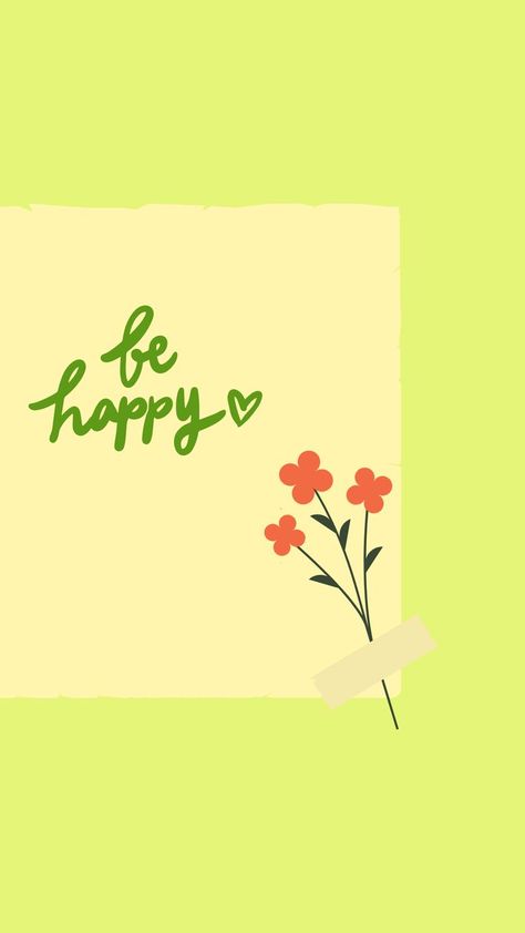 Aesthetic wallpaper featuring the uplifting quote "Be Happy" in playful typography, set against a bright, cheerful background with soft pastel accents. Be Happy Aesthetic, Cheerful Background, Vibrant Wallpaper, Happy Aesthetic, Playful Typography, Aesthetic Quote, Quote Wallpaper, Happy Words, Pastel Aesthetic