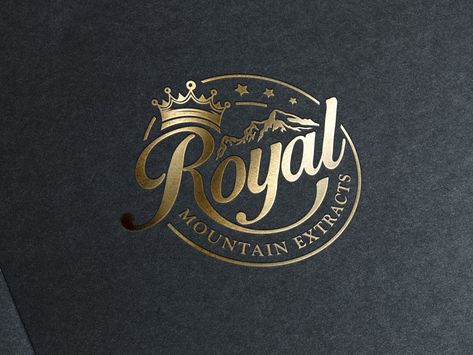 Logo Design #1316 | 'Royal Mountain Extracts' design project | DesignContest ® Royal Logo, Inspiration Poster, How Design, Entertainment Logo, Royal Tea, Text Logo Design, Crown Logo, Royal Design, Logo Restaurant