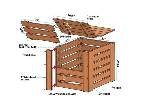 Create an attractive, weather-resistant bin to hide your compost with This Old House. We have free build plans so you can create your own cedar compost bin. Build Compost Bin, Build A Compost Bin, Wooden Compost Bin, Compost Bin Pallet, Making A Compost Bin, Wood Bin, Compost Bin Diy, Diy Compost, How To Make Compost