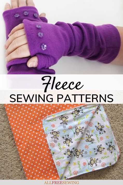 Fleece Sewing Patterns, Fleece Hat Pattern, Fleece Sewing, Fleece Sewing Projects, Sewing Gifts For Kids, Quick Sewing Projects, Winter Sewing Projects, Fleece Crafts, Free Sewing Projects