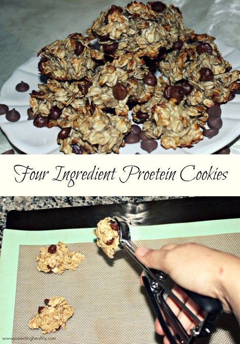 Four Ingredient Protein Cookies with Premier Protein #TheDayIsYours Chocolate Protein Recipes, Premier Protein Recipes, Premier Protein Shake, Bypass Recipes, Finger Desserts, Brownies Recipes, Best Protein Shakes, Protein Bread, Bariatric Eating