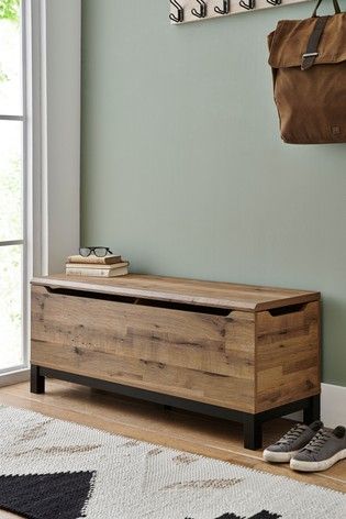 Bed Bench Storage, Hallway Storage Bench, Beautiful Entrance, Hallway Furniture Storage, Storage Hallway, Storage Bench Seating, End Of Bed Bench, Storage Trunk, Hallway Storage