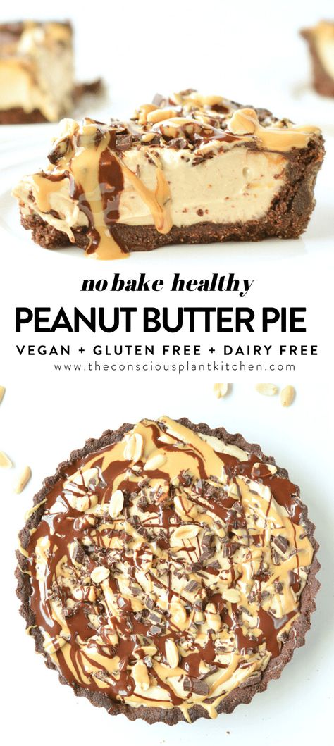 Vegan Peanut Butter Pie, Conscious Plant Kitchen, Deserturi Raw Vegan, Cherry Turnovers, Smoothies Vegan, Plant Kitchen, Dessert Aux Fruits, Desserts Vegan, Peanut Butter Desserts