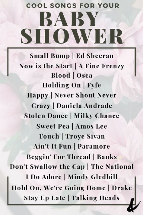 This playlist is perfect for your baby shower! This song list is perfect for the mom who loves music! #babyshowermusic #babyshowerplaylist #babyshowersongs Baby Shower Music Playlist, Baby Shower Food List, Baby Shower Playlist, Baby Shower Songs, Shower Playlist, Indie Baby, Shower Music, Storybook Theme, Baby Shower Vintage