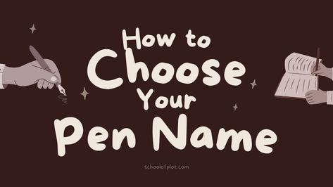 How to Pick a Pen Name How To Write Your Name Aesthetically, Pen Names Ideas, Poetry Account Names, Pseudonym Name Ideas, Pen Name Ideas For Writers, Pen Names For Writers, Pen Name Ideas, Pen Name Generator, Poem Inspo