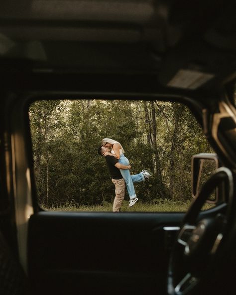 Love at first Jeep ❤️ @laurandjavier say they have a Jeep, say no more! The perfect love for this playful shoot! It always makes for the best session when you bring something you love or a hobby you enjoy to it! #tampaphotographer #stpetephotographer #clearwaterphotographer #wesleychapelphotographer #odessaphotographer #couplesphotography #couplesphotographer #flphotographer #njphotographer #lehighvalleyphotographer #jeepphotography #jeepwrangler #jeep #jeeplife #jeeplove #authenticlovemag... Jeep Wedding, Western Photoshoot Ideas, Western Couple Photoshoot, Western Engagement Photos, Western Photo Shoots, Country Couple Pictures, Western Photoshoot, Jeep Photos, Western Photo