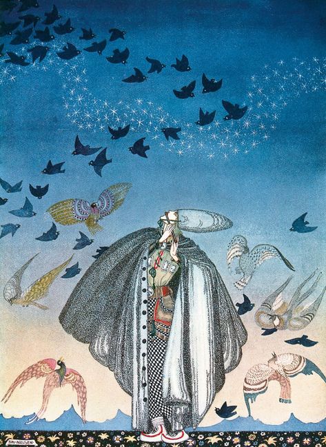 Kay Nielsen, Illustration Art Nouveau, East Of The Sun, Aubrey Beardsley, Fairy Tale Books, Flock Of Birds, Fairytale Illustration, Fairytale Art, Art Et Illustration