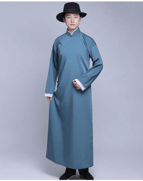 Long Gown Traditional, Gown Traditional, Tang Suit, Suit Material, Suit Dress, Jacket Long, La Fashion, Long Gown, Traditional Chinese