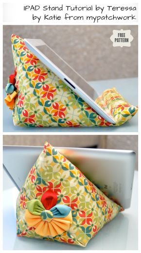 Diy Ipad Stand, Support Ipad, Ipad Holder, Free Sewing Patterns, Sew Ins, Costura Diy, Ipad Stand, Handmade Christmas Gifts, Sewing Projects For Beginners