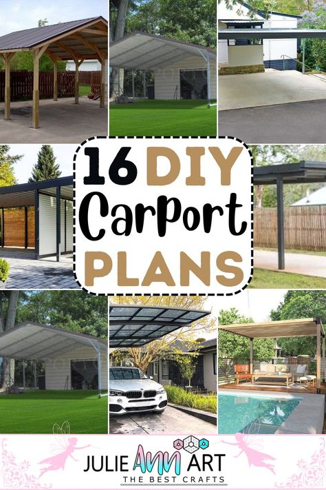 DIY Carport Plans 1 Diy Attached Carport, Diy Carport Attached To House, Metal Carport Ideas Attached To House, Diy Car Port Attached To House, Adding Carport In Front Of Garage, Country Carport Ideas, Add Carport To Front Of House, Freestanding Carport Ideas, Carport Post Ideas