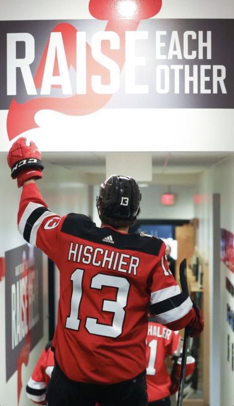 Nico Hischier, Nj Devils, Devil Aesthetic, Hockey Baby, Sports Romance, Nhl Players, New Jersey Devils, Sport Hockey, Anaheim Ducks