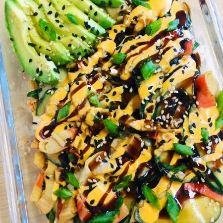 California Roll Cucumber Salad - Cooks Well With Others Cucumber Bowl, Tiktok Cucumber, Starbucks Copycat Recipes Drinks, Bbq Chicken Bites, Sushi Salad, Cucumber Sushi, Cucumber Rolls, Sushi At Home, Cucumber Bites