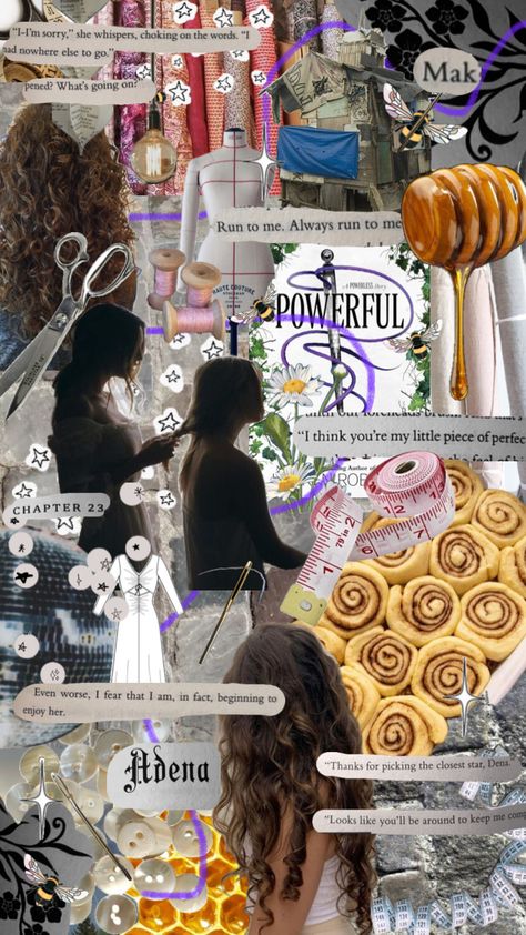 Powerful-Adena+Mak💕 #adena #powerful #powerfullaurenroberts #laurenroberts #powerless #mak #love #books #powerfulaesthetic #aesthetic #lovers #sewing #fashion #stickybuns #fyp #sweet #kind #viral Aesthetic Lovers, Lauren Roberts, Collage Book, Sewing Fashion, Love Books, Book Wallpaper, Book Annotation, Dream Book, Book People