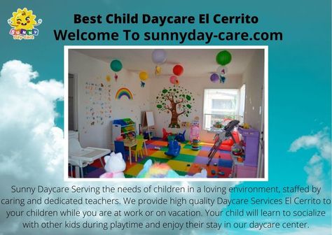 Sunny Daycare Serving the needs of children in a loving environment, staffed by caring and dedicated teachers. We provide high quality Daycare Services El Cerrito to your children while you are at work or on vacation. Your child will learn to socialize with other kids during playtime and enjoy their stay in our daycare center. Daycare Spaces, Daycare Center, Child Care, How To Speak Spanish, Health And Safety, On Vacation, Childcare, Play Time, Sunnies