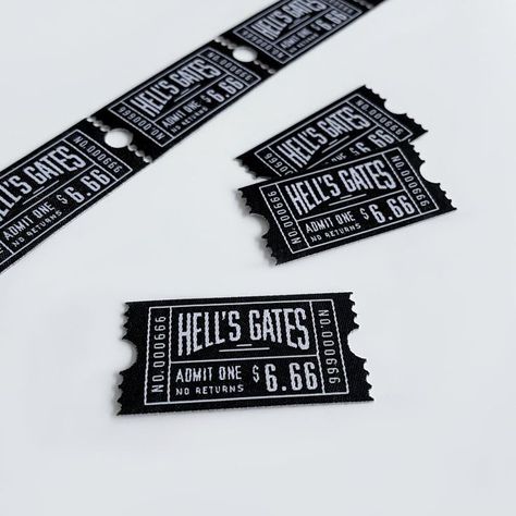 Hell Tattoo, Halloween Tattoo Flash, Traditional Tattoo Old School, Office Notes, Patches For Jackets, Cool Tattoo Drawings, One Way Ticket, Punk Patches, Ticket Stub