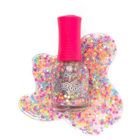 PRICES MAY VARY. CONFETTI STAR TOPPER from ORLY x Lisa Frank Collection This unique glitter nail polish can be worn alone or over your favorite ORLY shade. EASY, FLAWLESS APPLICATION with genius brush and patented gripper cap ORLY is always cruelty-free, vegan, and formulated without harmful chemicals This star topper is our wish come true! This unique shade can be worn alone or over your favorite ORLY shade. Instant Nails, Confetti Nails, Gel Nail Colors, Glitter Nail Polish, Lisa Frank, Glitter Nail, French Twist, Lucky Star, Gel Manicure