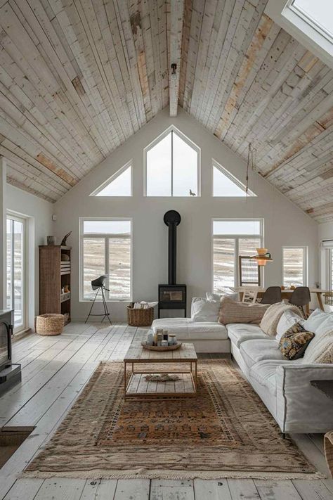 Modern Country Living, 40 Aesthetic, Barndominium Interior, Tree Cottage, Casa Country, Inspire Me Home Decor, Living Room Decor Modern, Fig Tree, Living Environment