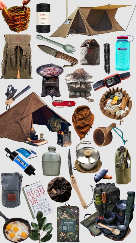 #bushcraft #camping #hiking #girlsbushcrafting #bamf Camping Trip Essentials, Urban Survival Kit, Bushcraft Kit, Camping Gear Survival, Survival Essentials, Survival Clothing, Outdoor Survival Gear, Emergency Survival Kit, Bushcraft Gear