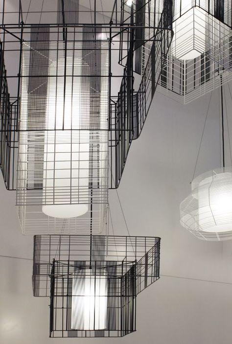 Forestier presented the „Mesh Cubic“ series by Arik Levy. #maisonobjet  #lighting Creative Lighting, Luminaire Design, Light Architecture, Wire Mesh, Light Installation, Lighting Inspiration, Contemporary Lighting, News Stories, Cool Lighting