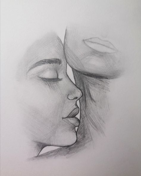 Dessin Love Couple, Couples Art Reference, Love Zeichnung, Croquis Couple, Side Face Drawing, Leg Sleeve Tattoos, Leg Tattoo Ideas, Pencil Sketches Easy, Couple Noir