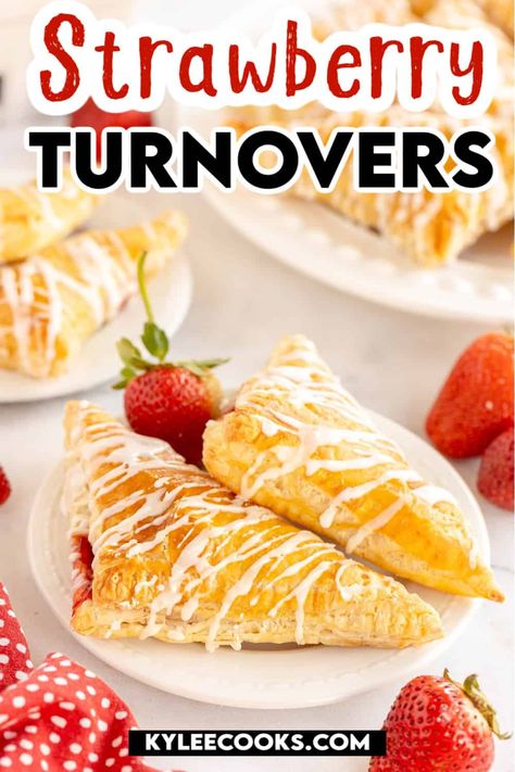 Strawberry turnovers are delicious pastries filled with sweet strawberry filling and wrapped in flaky pastry dough. They are a delightful treat for breakfast, brunch, or dessert. Strawberry Turnovers, Puff Pastry Filling, Turnover Recipes, Vanilla Glaze, Strawberry Filling, Puff Pastry Sheets, Puff Pastry Recipes, Flaky Pastry, Easy Strawberry