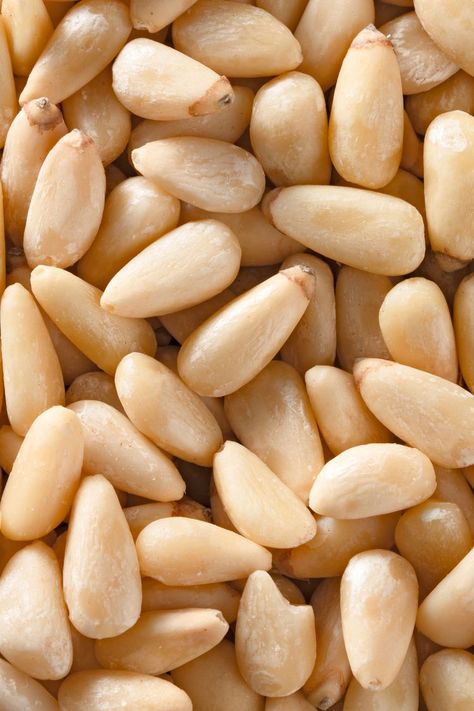 What Are Pine Nuts and Why Are They So Expensive? Pine Nuts Pasta, Pine Seeds, Pine Nut Recipes, Flavored Nuts, Edible Seeds, Pine Nut, Nut Recipes, Toasted Pine Nuts, Food Info