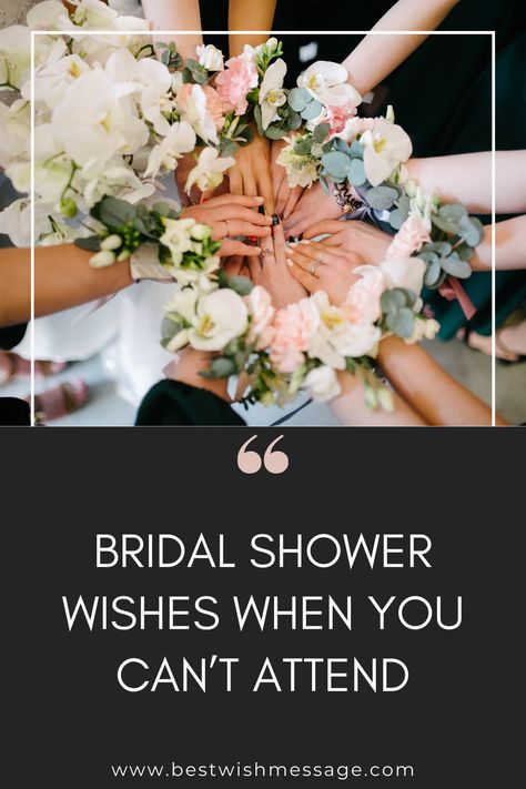 Feeling bummed you can't make it to the bridal shower? 💔 No worries! Sending thoughtful wishes to the bride-to-be can make her day special. 🥂✨ Check out our tips for heartfelt bridal shower messages to convey your love and support! 💌 #BridalShowerTips #VirtualCelebration #WishYouAllTheBest Bridal Shower Wishes, Bridal Shower Invitation Wording, Best Wishes Messages, Wishes For Daughter, Sending You A Hug, Bridal Shower Inspo, Baby Shower Wishes, Bride Shower, Wishes For Friends