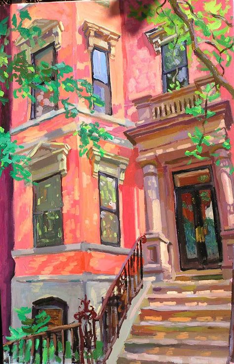 Charles Tersolo- Boston Boston Painting Ideas, Boston Painting, Room References, Messy Style, Aesthetic Paint, Architecture Paintings, House Paintings, Boston Art, A Level Art Sketchbook