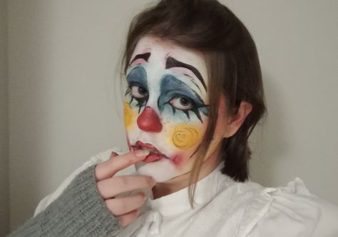 Glam Clown Makeup, Crazy Clown Makeup, Clown Makeup Aesthetic, Vintage Clown Makeup, Clown Face Paint, Cute Clown Makeup, Funky Makeup, Drag Make-up, Makeup Class