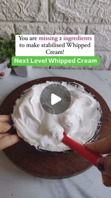 Home Harmony Tips on Instagram: "Hey there, home chefs! 👩‍🍳👨‍🍳 Looking to take your whipped cream game to the next level? 🍨 Well, I’ve got a pro tip for you that will give you the most stabilized and delicious whipped cream ever! 🤩

In this video, our talented chef will show you how to create a firm and mouthwatering whipped cream that will elevate your desserts to new heights. 🍰✨ Just follow these simple steps:

1️⃣ Take 1/2 cup of whipped cream.
2️⃣ Add 1 tbsp of cornstarch and mix it in.
3️⃣ Then, add 1 tbsp of icing sugar for that perfect touch of sweetness.
4️⃣ Follow the remaining steps as shown in the video, and voila! You’ll have the most incredible whipped cream ever.

And here’s a pro tip for those who want extra stability: Chill your mixing bowl and whisk in the freezer f Whipped Cream Cakes, Stabilized Whipped Cream, Making Whipped Cream, Baker Cake, Icing Frosting, Cake Artist, Whipped Cream Frosting, Cream Frosting, Icing Sugar