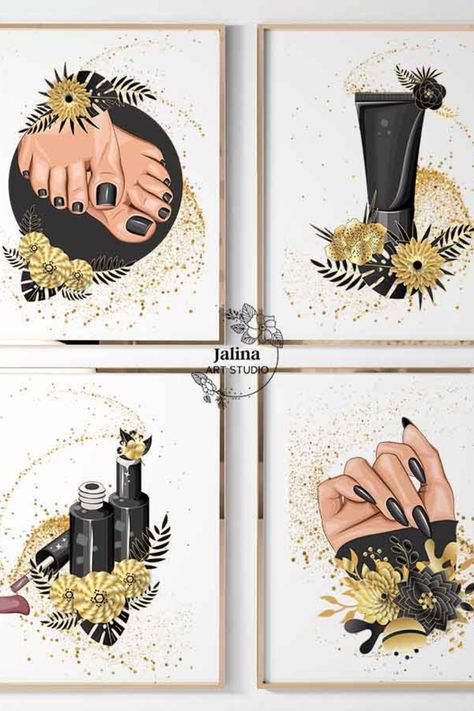 Elevate your nail salon decor with our stunning collection of printable wall art! Our prints are easy to download and print, making it quick and simple to update your salon decor. Browse our collection now and take your salon to the next level! #nailsalon #nailart #naildesigns #nailtech #nailaddict #nailswag #printablewallart #salondecor #beautyroomdecor #homedecor #homedecoration #interiordesignideas #nailpolish #nailpolishlover #nailpolishaddict #nailpolishobsessed #nailpolishjunkie Simple Nail Salon Decor, Nail Salon Decor Wall Art, Nail Salon Pictures, Nails Printable, Nail Wall Decor, Nail Background, Wall Frame Design, Nail Fashion Trends, Nails Logo