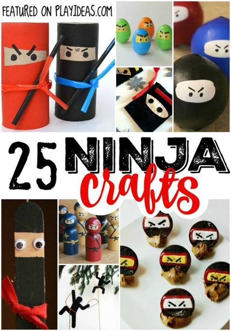 These 25 Stealthy Ninja Crafts for Kids are perfect for your katana-weilding warriors in the making. Click now! Ninja Crafts For Kids, Ninja Crafts, Ninja Theme, Ninja Birthday Parties, Ninjago Birthday, Ninjago Party, Ninja Birthday, Ninja Party, Summer Camp Crafts