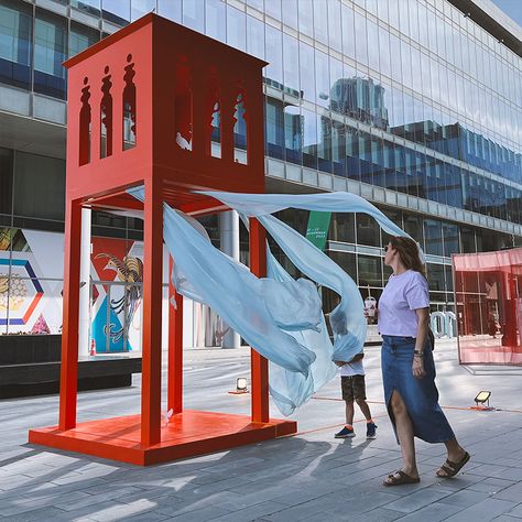 alya ola abbas' breeze houses channels air for dubai design week Dubai Design Week, Houses Art, Interactive Art Installation, Dubai Design, Heritage House, Dubai United Arab Emirates, Architectural Sketch, Interactive Art, Dubai Fashion