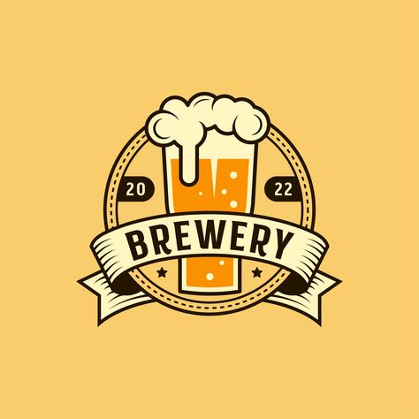 Vintage Brewery, Beer Logo Design, Beer Logos, Beer Logo, Beer Company, Vintage Logo Design, Vintage Beer, Vintage Logo, Craft Beer