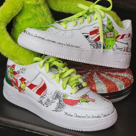 Grinch Sneakers, Grinch Shoes, Grinch Punch, Movie Inspiration, Grinch Stuff, Painted Gifts, Teacher Shoes, Grinch Quotes, Funny Stick Figures