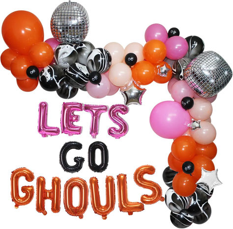 Halloween Bachelorette Balloons Arch Garland Kit, Lets Go Ghouls Halloween Balloon Arch with 22" 4D Disco Ball,Eyeball Balloons for Halloween Bachelorette Party,Spooky Good Time,Western Bridal Shower #ad #letsgoghouls #letsgoghoulspartyideas #letsgoghoulspartysupplies #letsgoghoulspartytheme #letsgoghoulspartyballoons #ghouls #ghost #party #halloweenparty Halloween Balloon Arch, Summerween Party, Halloween Bachelorette Party, Western Bridal Showers, Lets Go Ghouls, Bachelorette Balloons, Halloween Balloon, Balloons Arch, Halloween Balloons