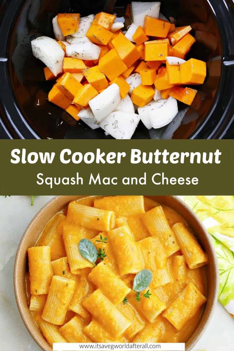 Butternut Squash Crockpot, Slow Cooker Pasta Sauce, Butternut Squash Mac And Cheese Recipe, Butternut Squash Slow Cooker, Slow Cooker Mac Cheese, Slow Cooker Butternut Squash, Butternut Squash Recipes Pasta, Butternut Squash Pasta Sauce, Pumpkin Crockpot