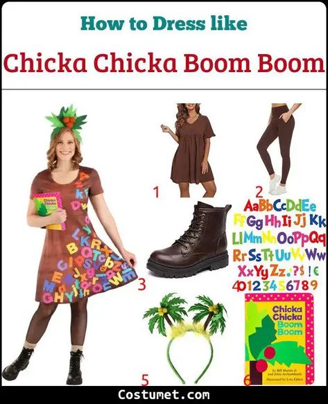 Diy Chicka Chicka Boom Boom Costume, Chicka Chicka Boom Boom Trunk Or Treat, Chica Chica Boom Boom Costume, Chicka Chicka Boom Boom Costume Teachers, Chicks Chicka Boom Boom Costume, Chika Chika Boom Boom Costume, Chicka Chicka Boom Boom Costume, Chika Chika Boom Boom, Abc Bootcamp