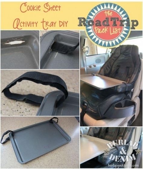 Make kids a magnetic activity tray. | 30 Insanely Easy Ways To Make Your Road Trip Awesome Cookie Sheet Activities, Car Activities, Road Trip Activities, Kids Car, Diy Bebe, Tray Diy, Kid Hacks, Road Trip With Kids, Busy Bags